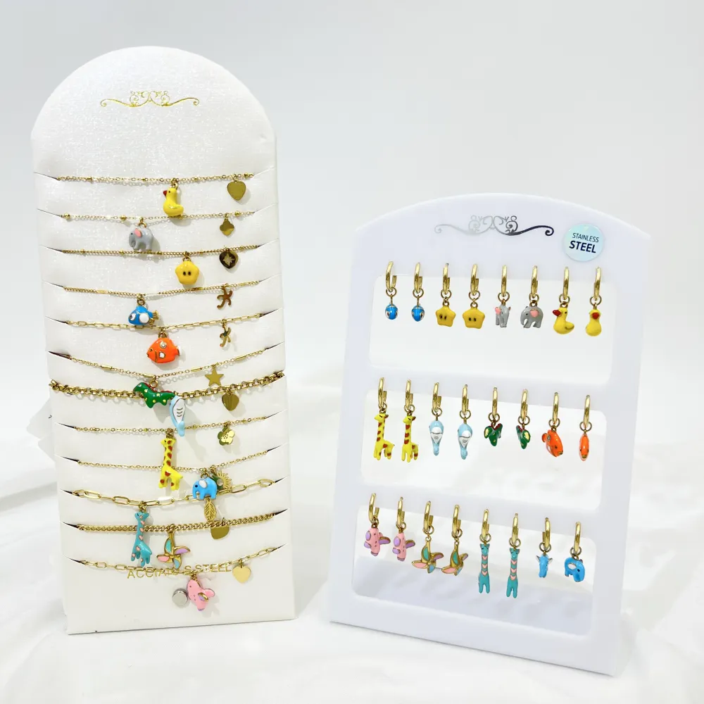 Mix Smaltati-12pz Collane in Acciaio - CL-765-101