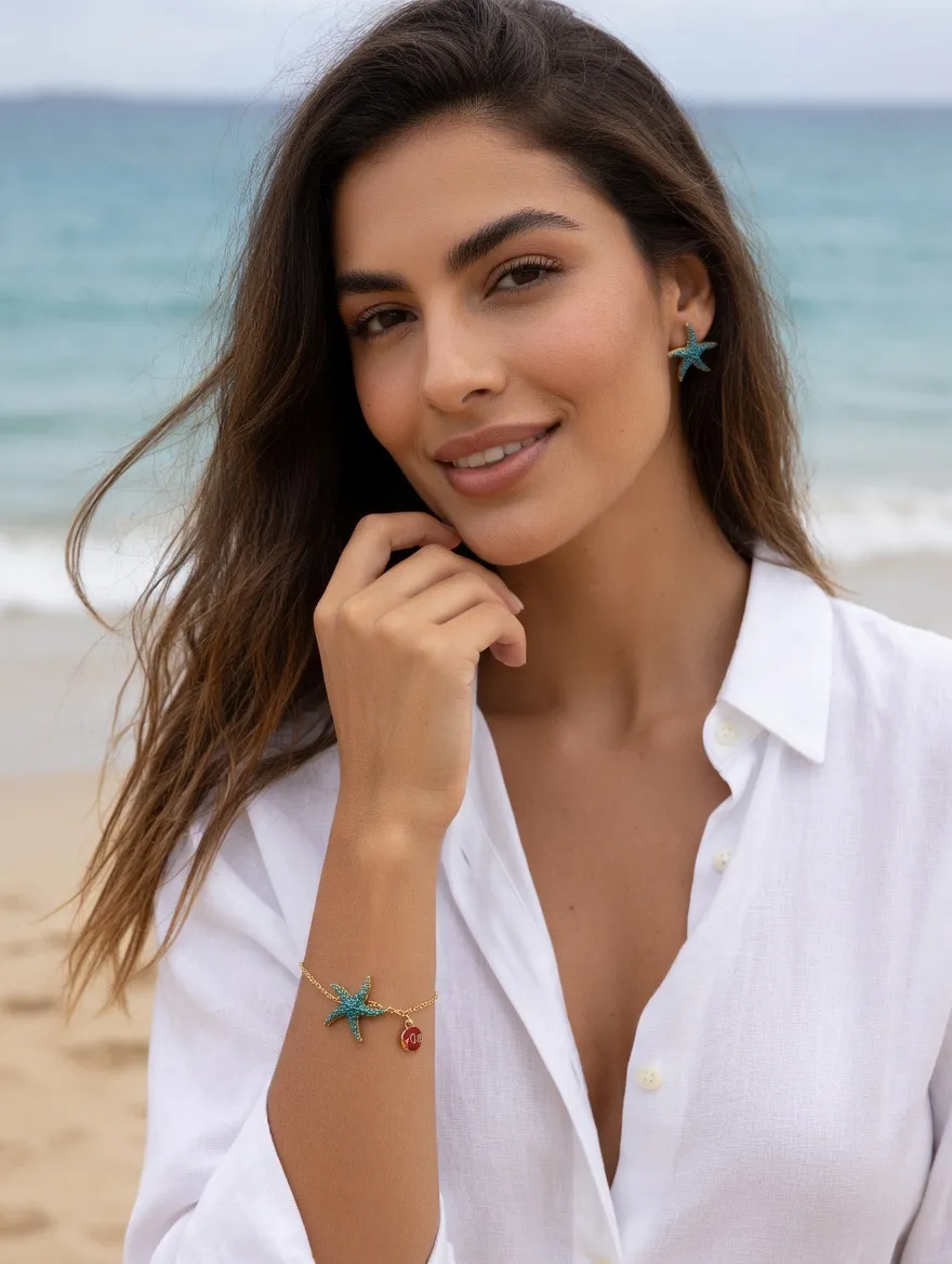 Stella Marina-Orecchini in Acciaio - OR-795-19778 -1977B