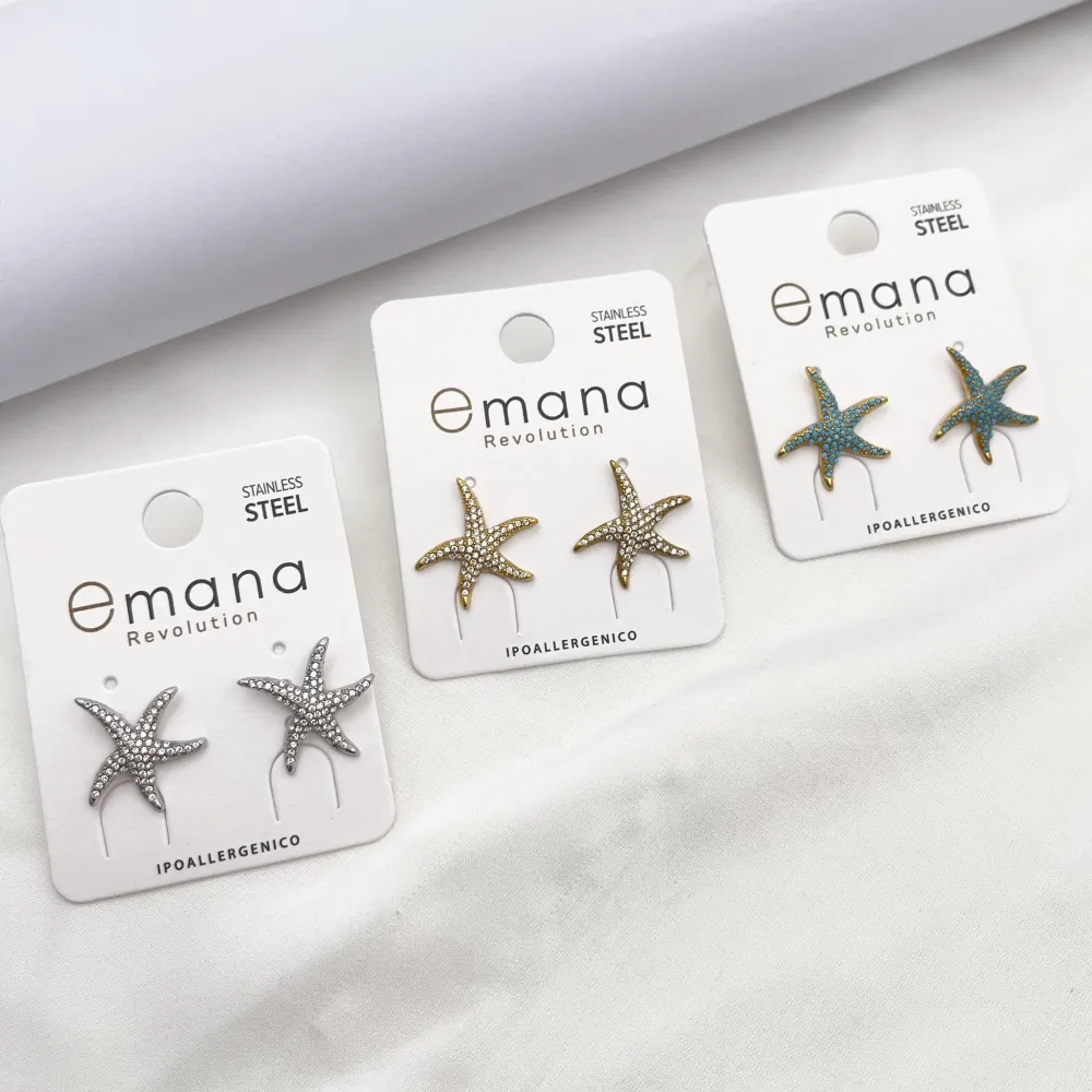 Stella Marina-Orecchini in Acciaio - OR-795-19778 -1977B