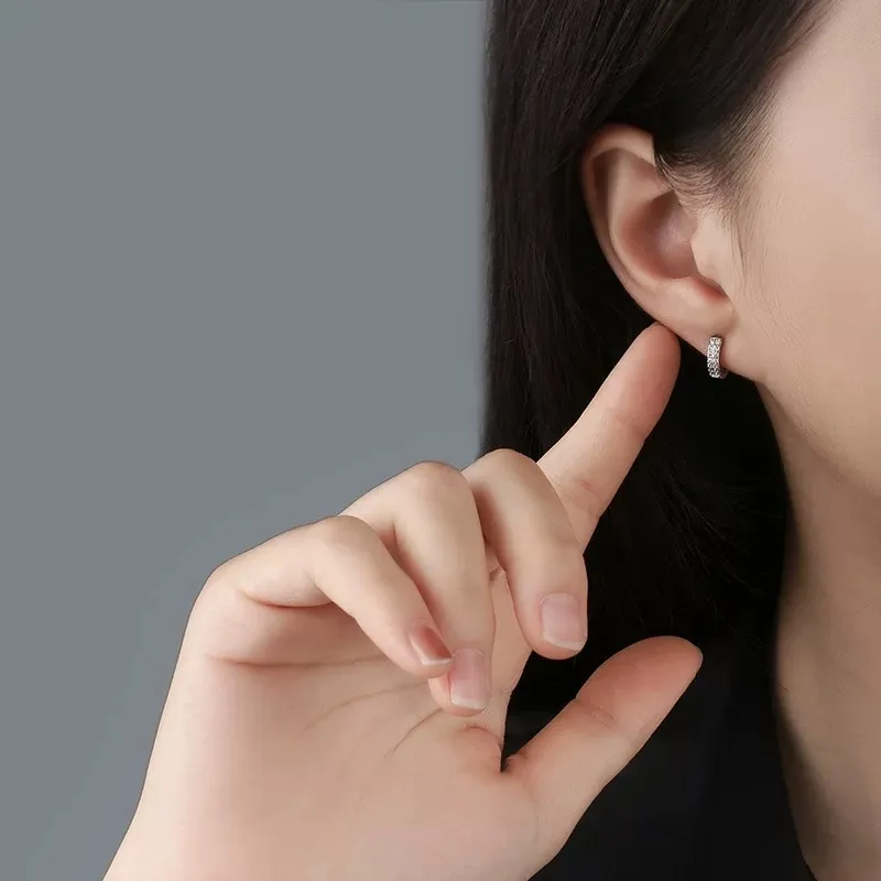 Cerchio con Strass -Orecchini in Acciaio - OR-103-AA4658E