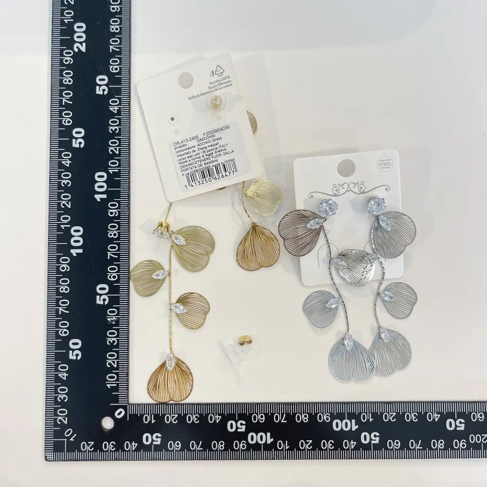 Farfalla con Tennis -Orecchini in Acciaio - OR-413-2495