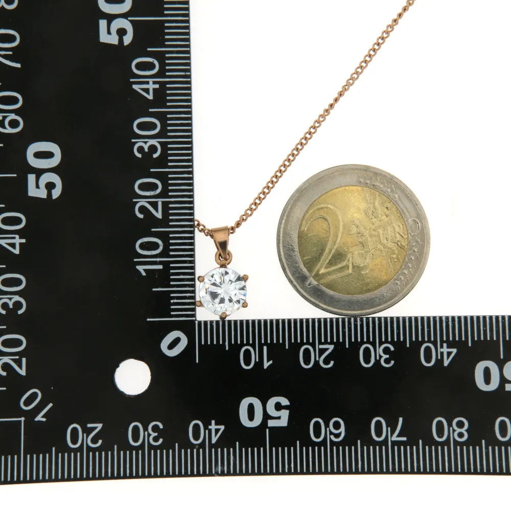 CAC6416-Punto Luce 8mm a 6 griffe- Collana Corta in Acciaio_2