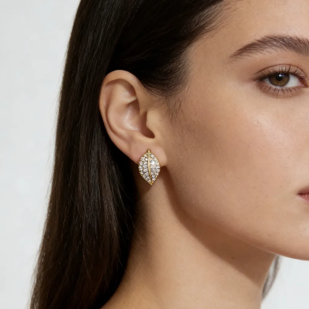 Foglia -Orecchini in Acciaio - OR-795-19756