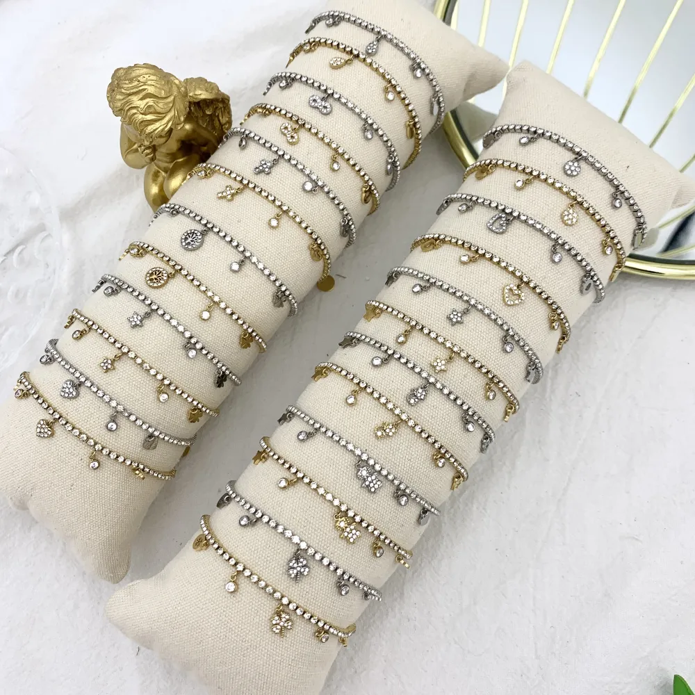 Tennis con Gatto-Bracciale in Acciaio - BAC-103-AA2537B Gatto