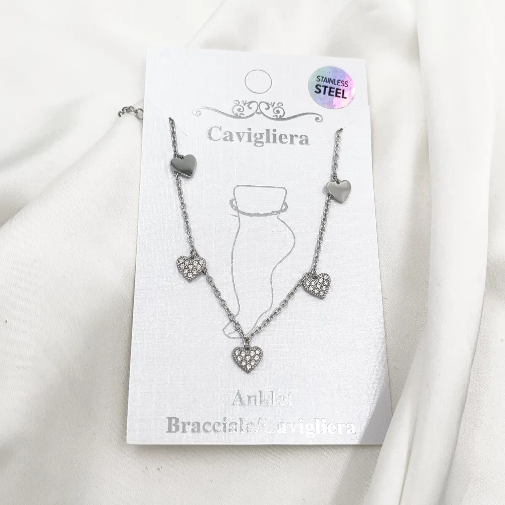 Cuore- Multi Pendenti Caviglie in Acciaio - CV-103-AA6237B