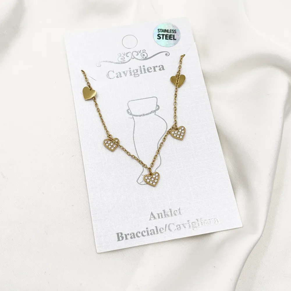 Cuore- Multi Pendenti Caviglie in Acciaio - CV-103-AA6237B