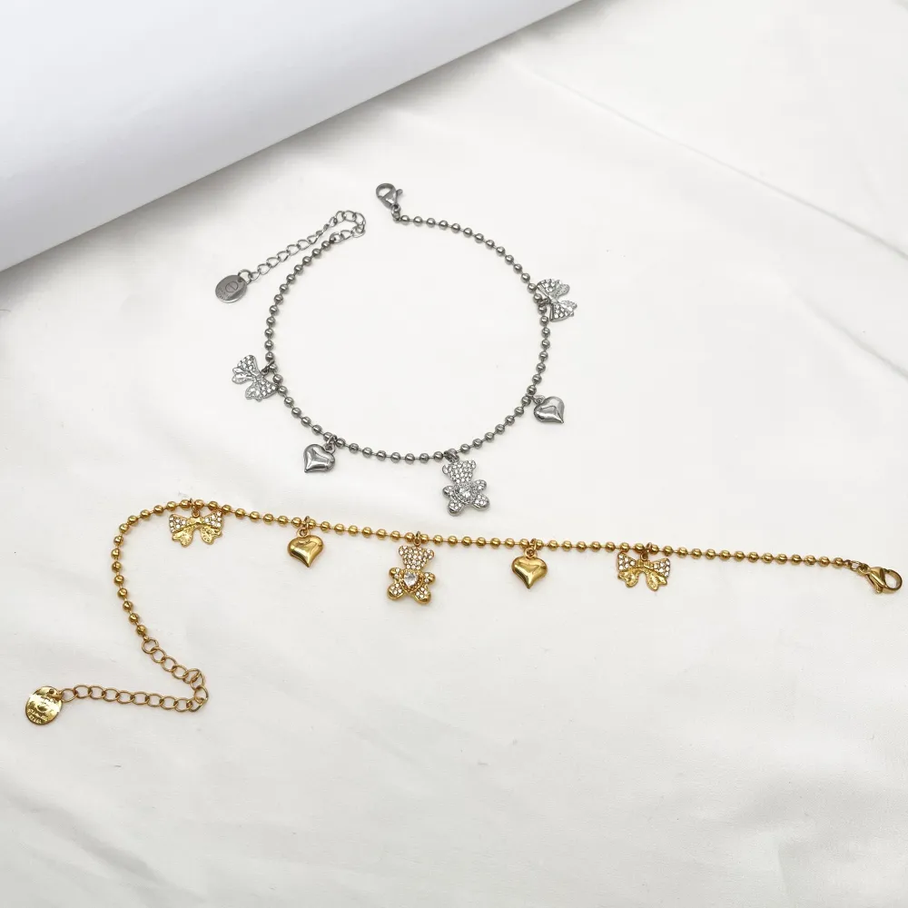 Fiocco Orsetto - Multi Pendenti Caviglie in Acciaio - CV-103-AA5532B