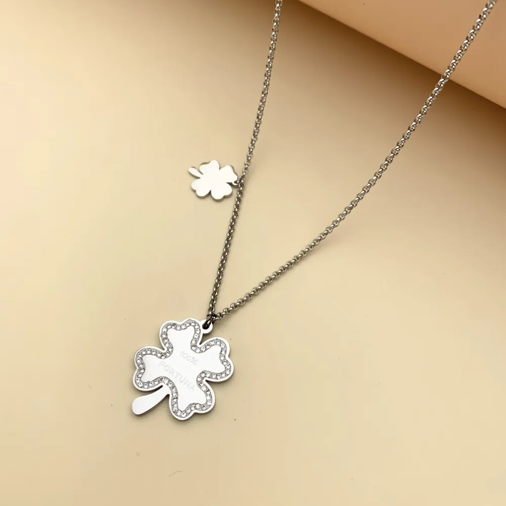 CAL413-910-100% Fortuna -Collana Lunga in Acciaio_2