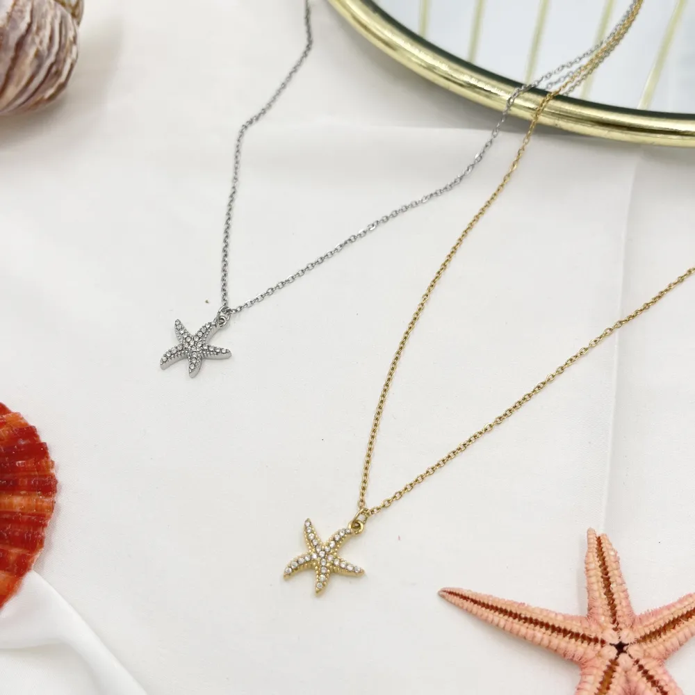 Stella Marina -Collana Corta in Acciaio - CL-103-AA5635N