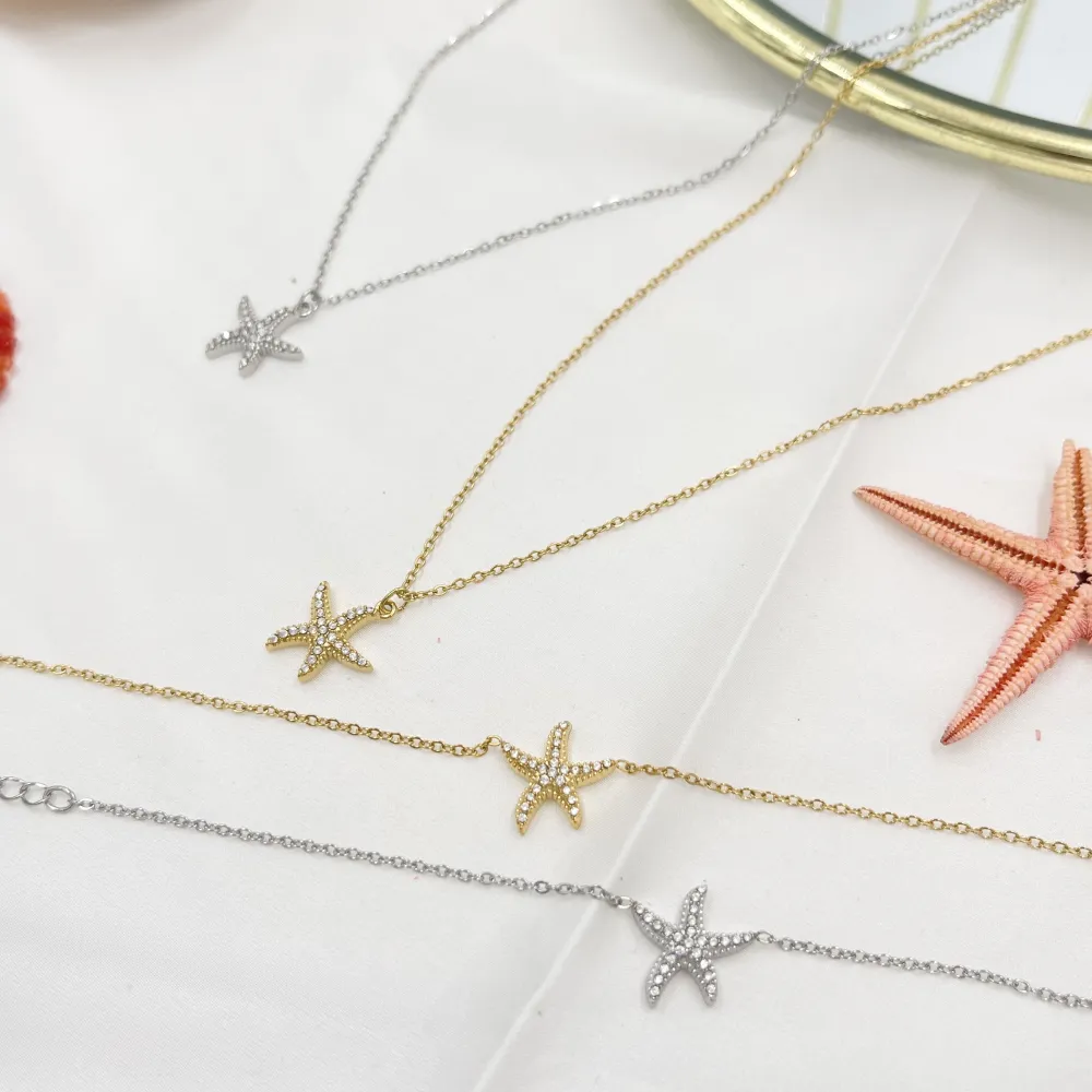 Stella Marina -Collana Corta in Acciaio - CL-103-AA5635N