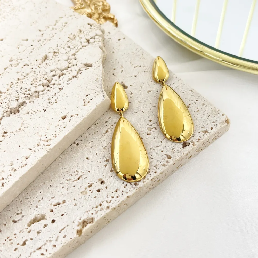 specchio rotondo-Orecchini in Acciaio - OR-450-733