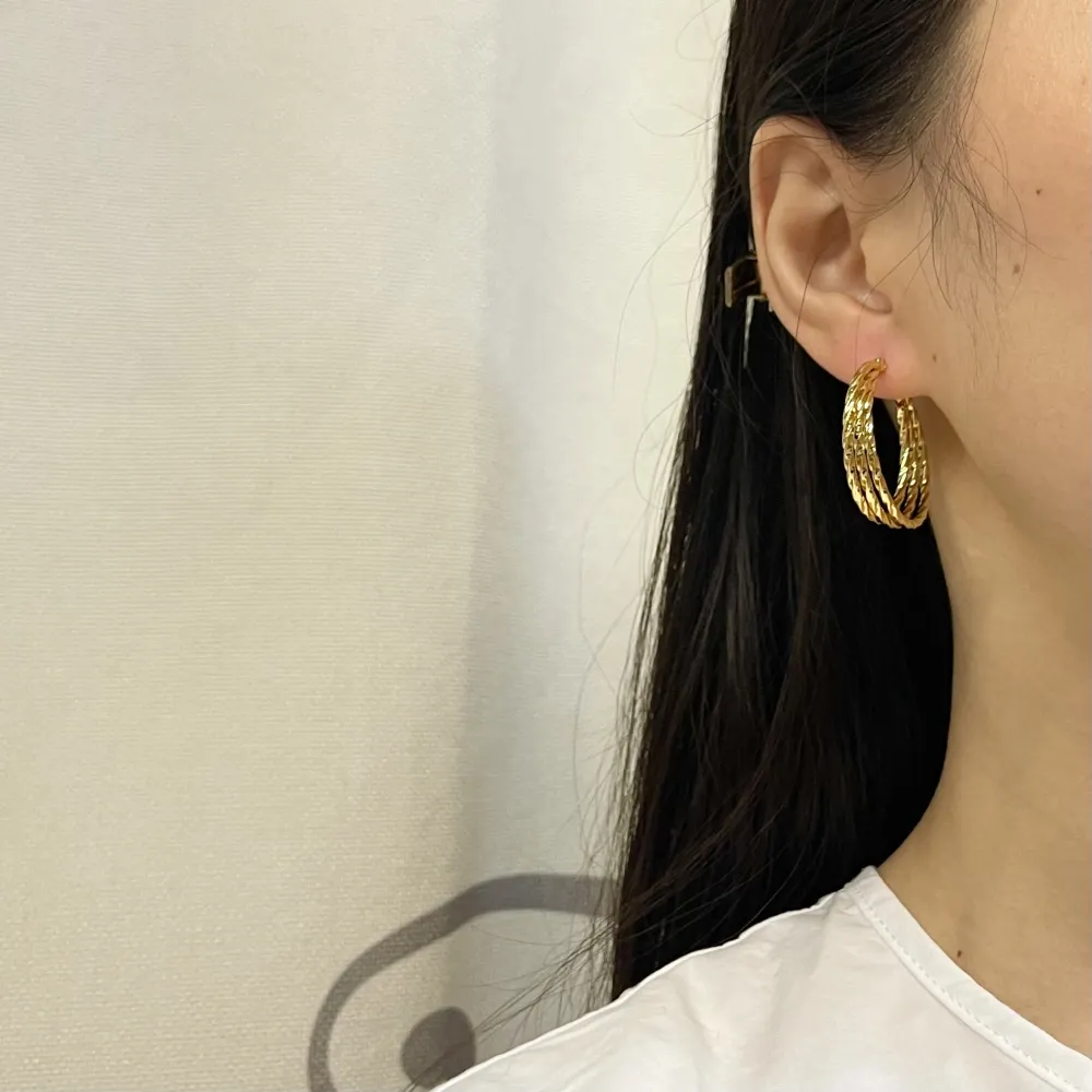 Cerchio  Ovale-Orecchini in Acciaio - OR-445-25