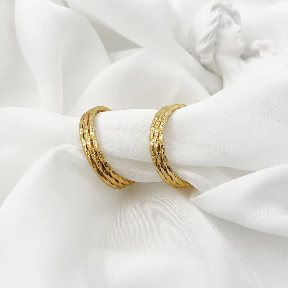 Cerchio  Ovale-Orecchini in Acciaio - OR-445-25