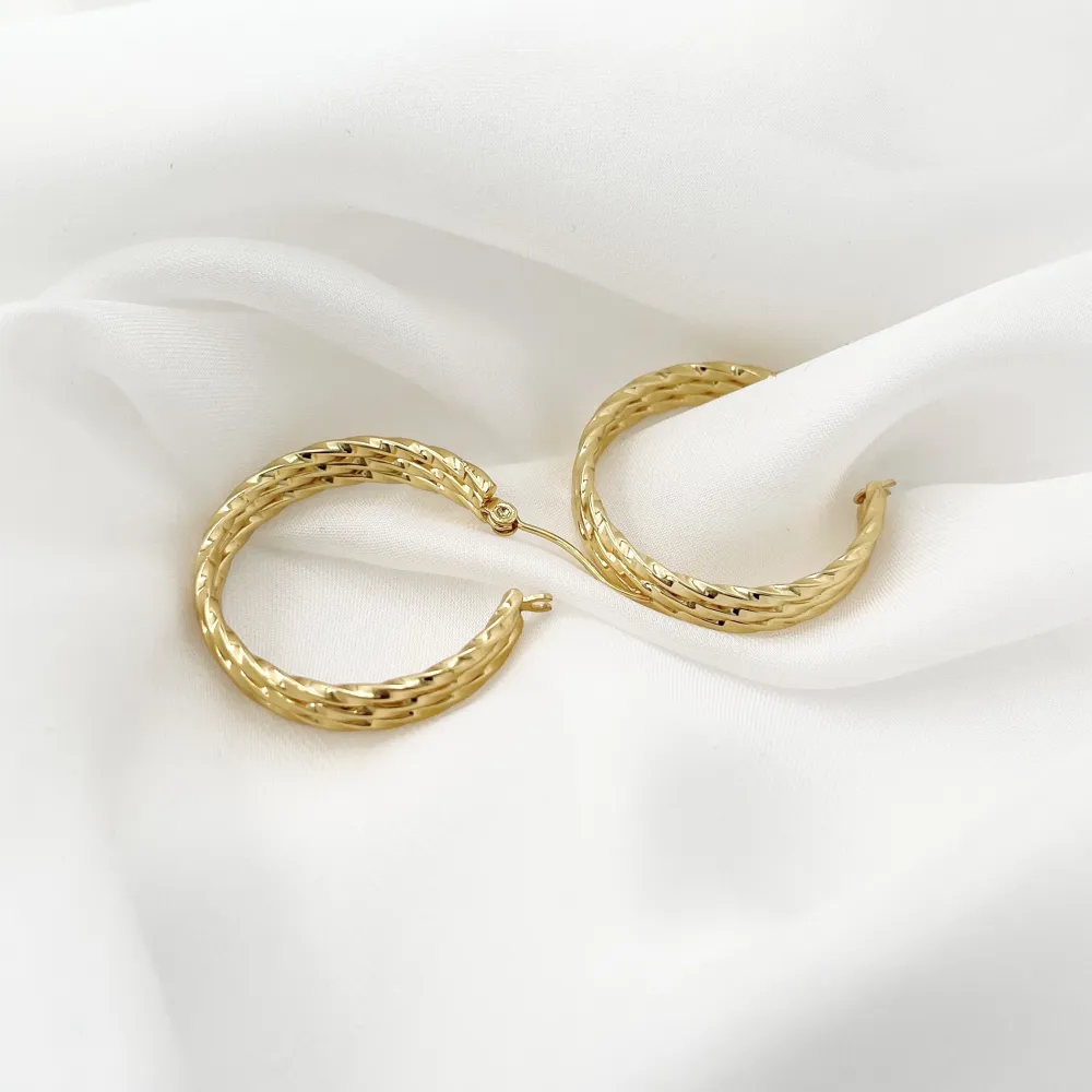 Cerchio  Ovale-Orecchini in Acciaio - OR-445-25