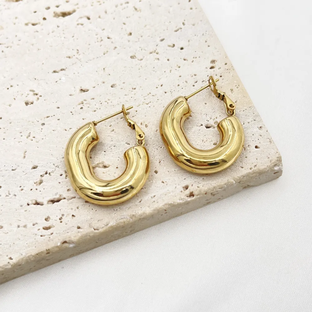 Cerchio Intrecciato -Orecchini in Acciaio - OR-103-AA6563E