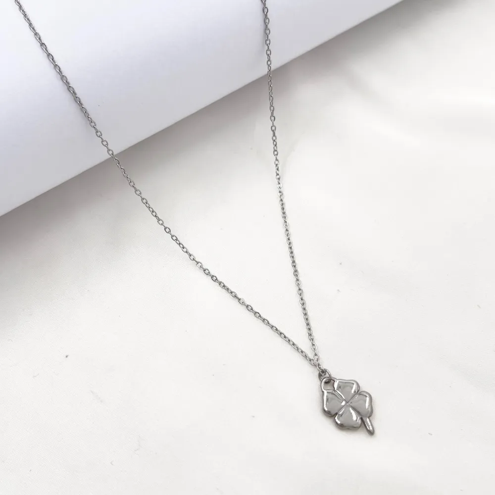 Quadrifoglio-Collana Corta in Acciaio - CL-413-3729