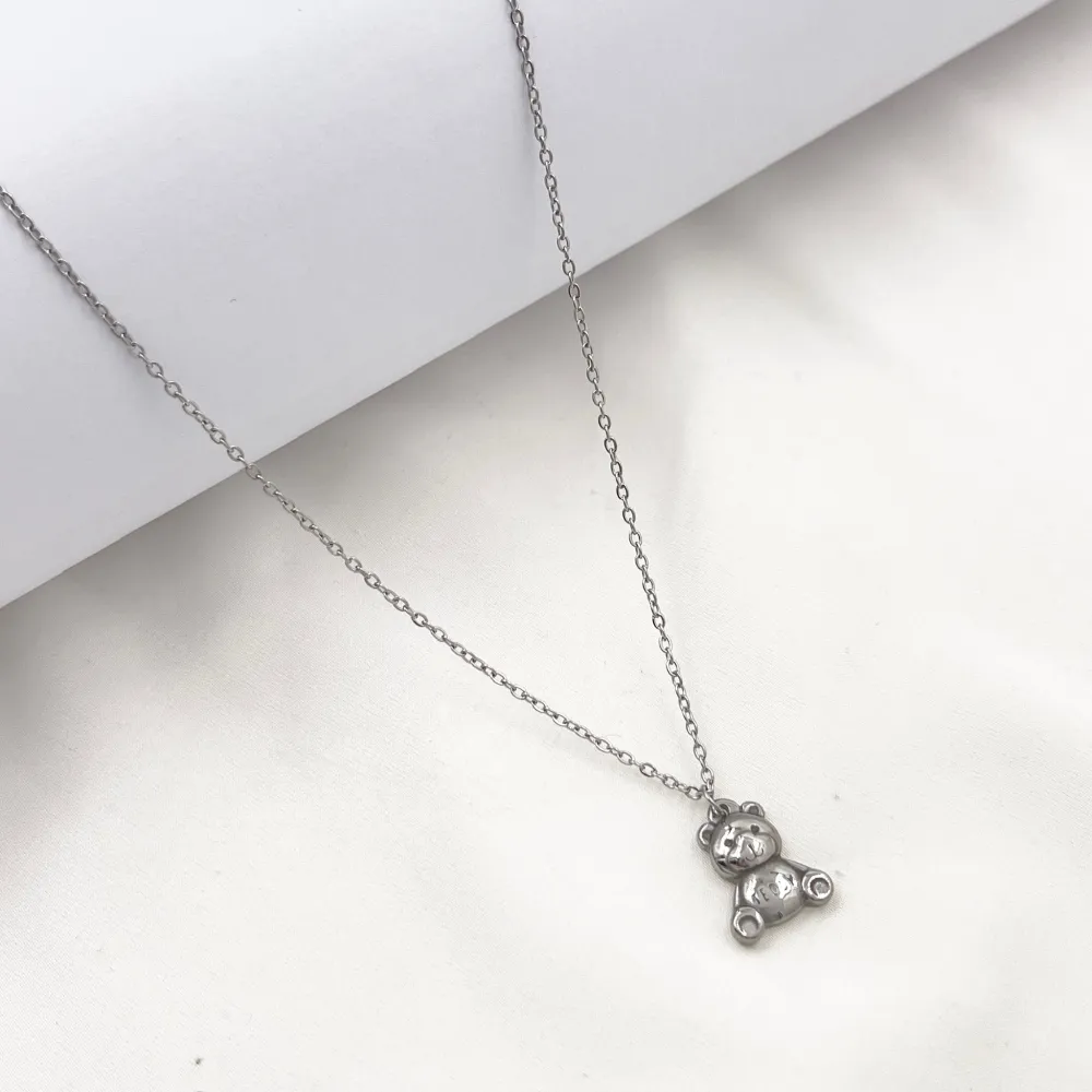 Orsetto-Collana Corta in Acciaio - CL-413-3732