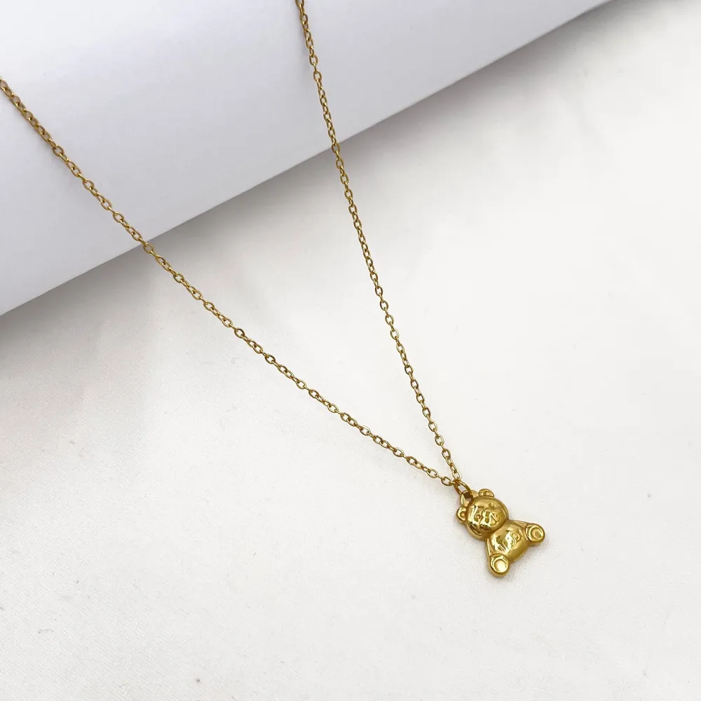 Orsetto-Collana Corta in Acciaio - CL-413-3732