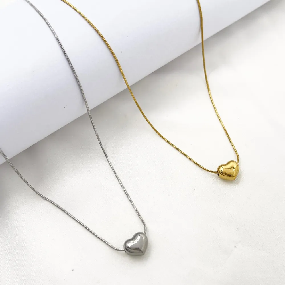 Cuore -Collana Corta in Acciaio - CL-413-3731