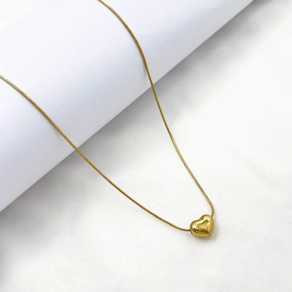 Cuore -Collana Corta in Acciaio - CL-413-3731