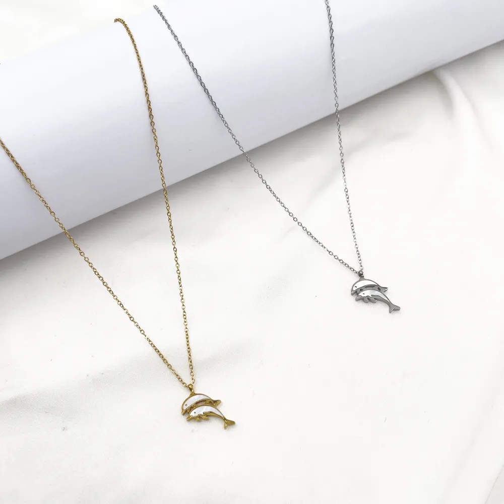 Delfino-Collana Corta in Acciaio - CL-795-10614 s