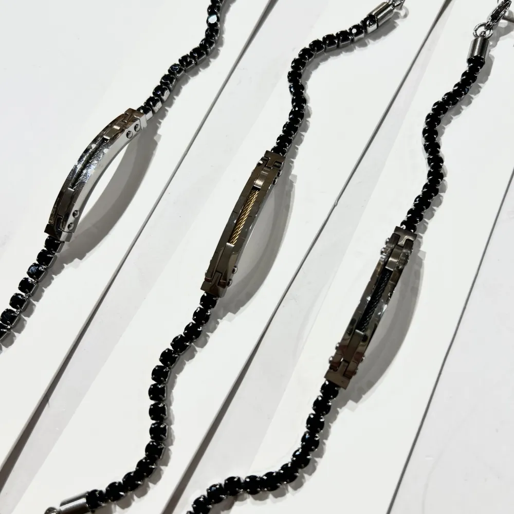 corda metallica -Bracciale Uomo in Acciaio - BR-775-44