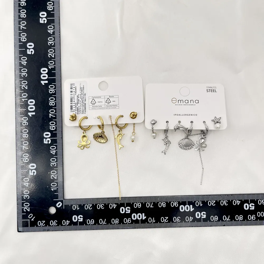 Mare Mix Set 6pz  Orecchini  in Acciaio - OR-103-AA6479