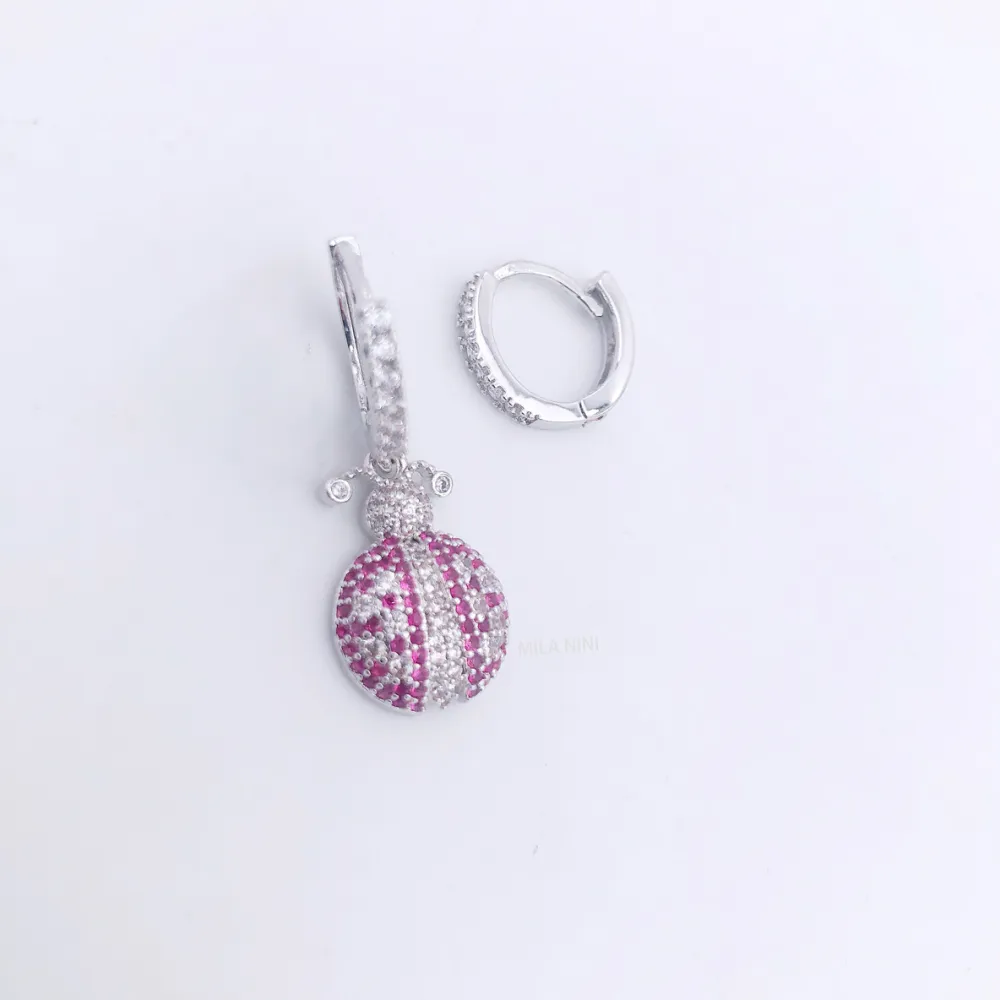 Coccinella 5751  - Orecchini cerchio zirconia_2