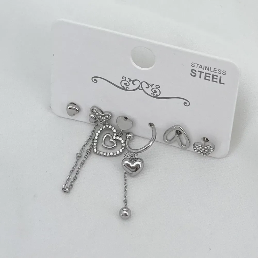 Cuore pendente - Set Orecchini 6 Pz - OR-795-19749