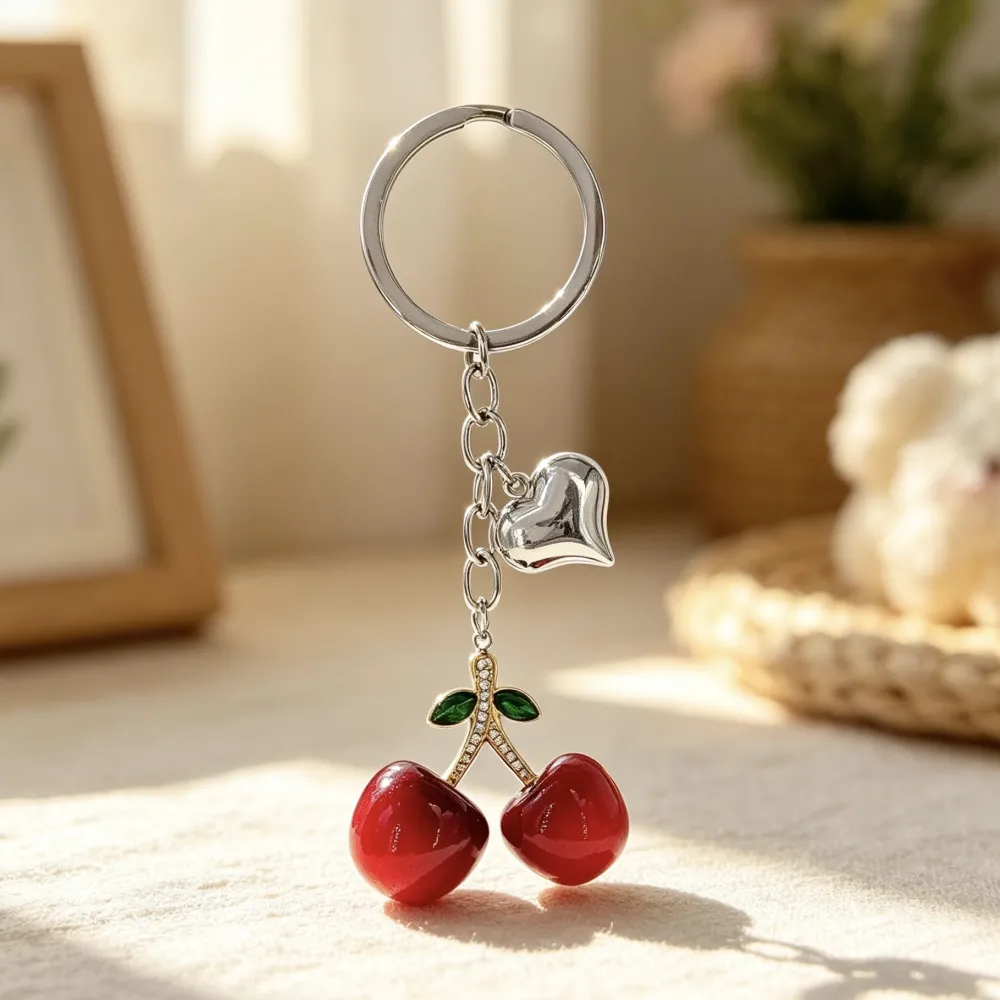 Ciliegia - Portachiave Con Strass - PKA-103-AA6610P
