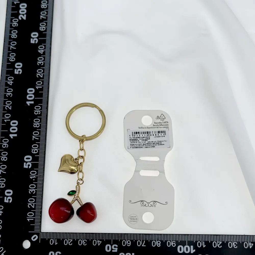 Ciliegia - Portachiave Con Strass - PKA-103-AA6610P