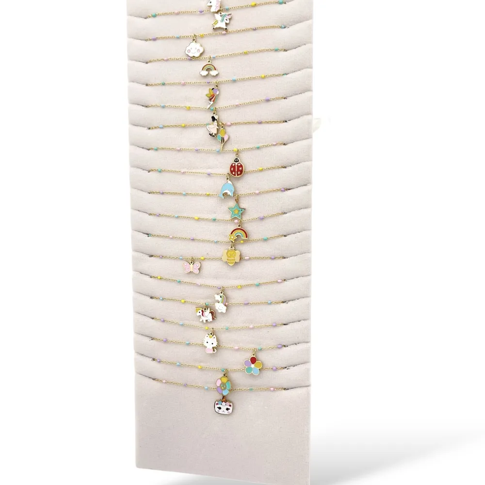 Mix Smaltati-24pz Collane corte in Acciaio - CL-413-3727