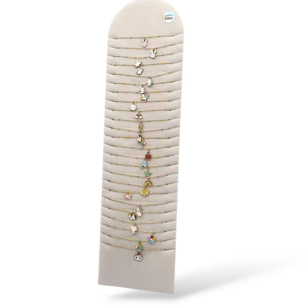 Mix Smaltati-24pz Collane corte in Acciaio - CL-413-3727