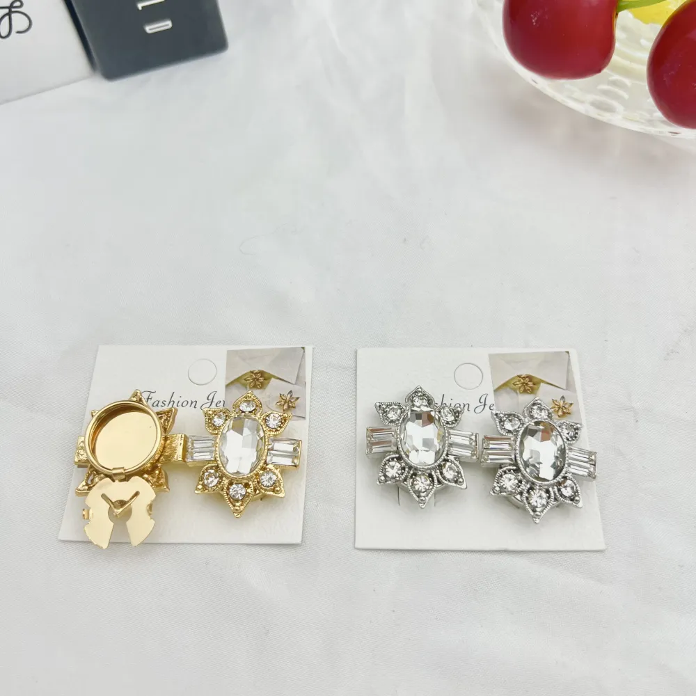 Fiore - Copri bottone con zirconia - SP-312-457
