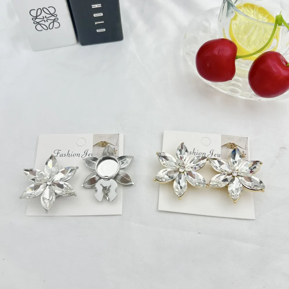 Fiore - Copri bottone con zirconia - SP-312-456