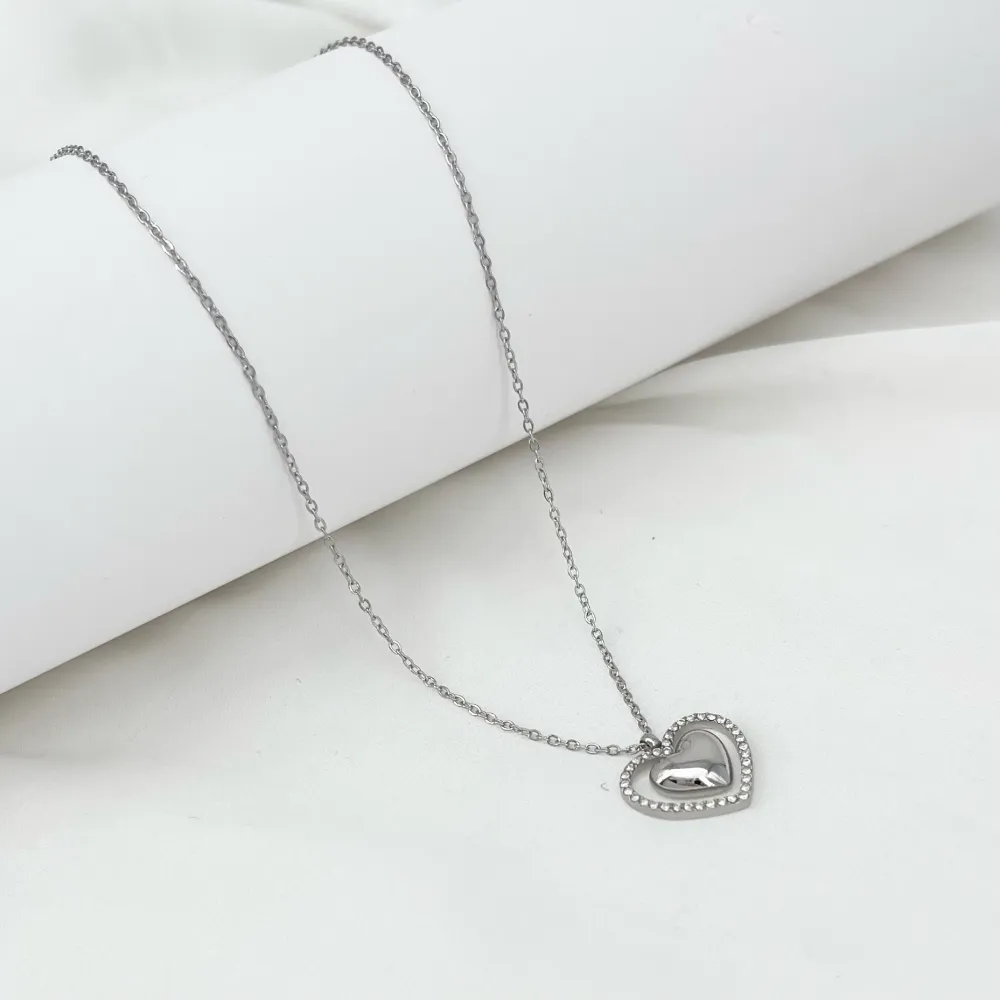 Cuore-Collana Corta in Acciaio - CL-795-10583