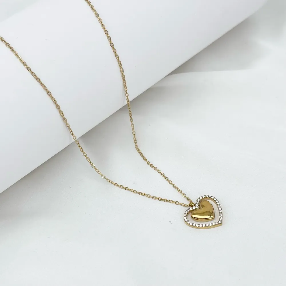 Cuore-Collana Corta in Acciaio - CL-795-10583