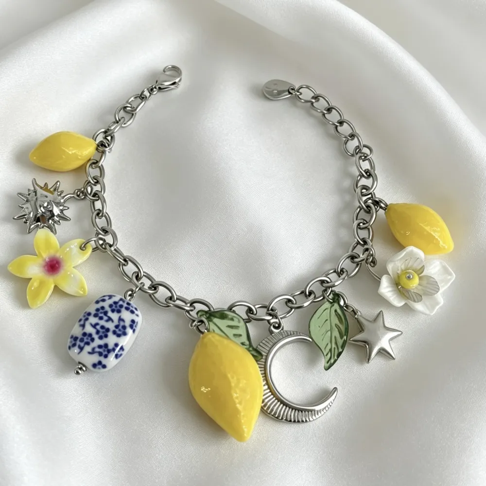Limone Fiore Ceramica-Bracciale in Acciaio - BR-732-639