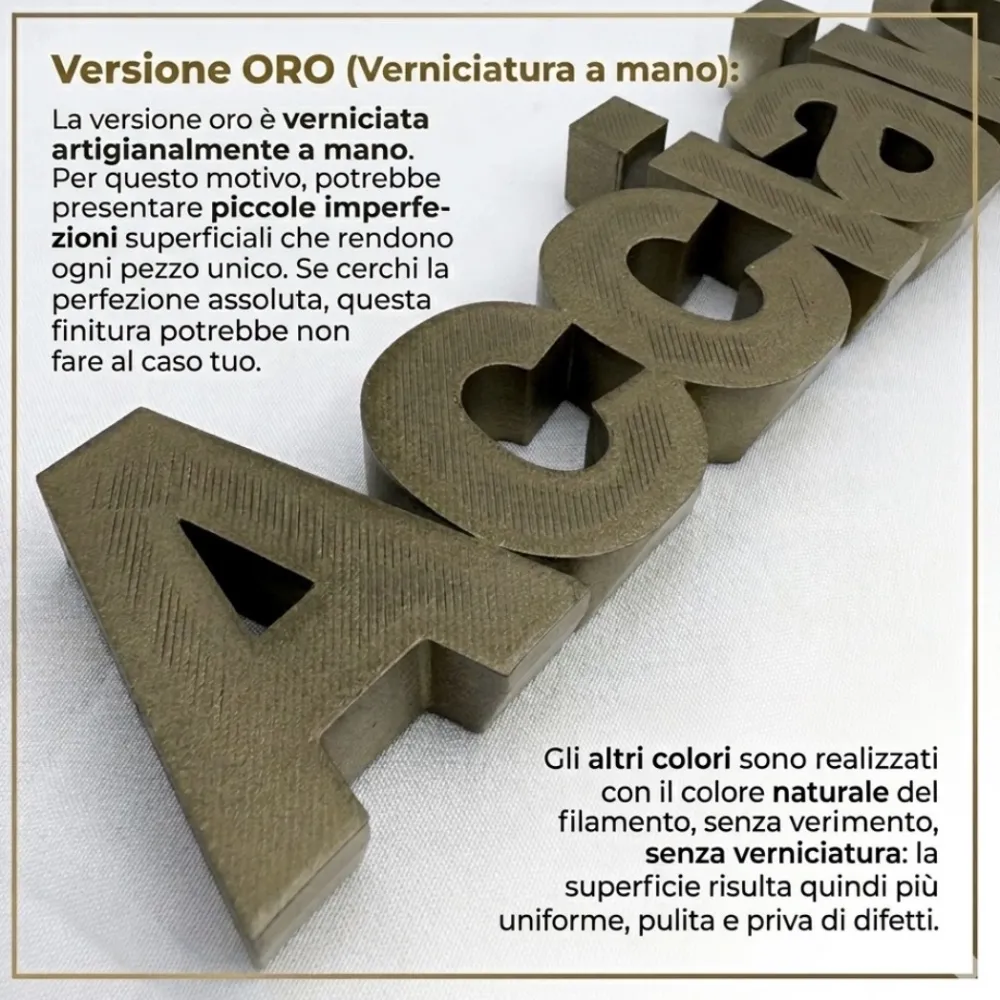 Scritta ACCIAIO (stampante 3D) - Scritta ACCIAIO