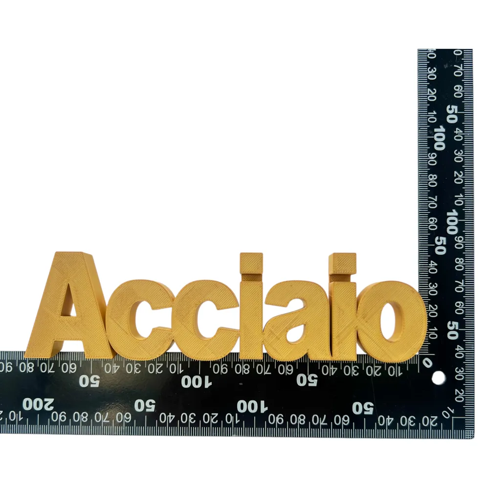 Scritta ACCIAIO (stampante 3D) - Scritta ACCIAIO