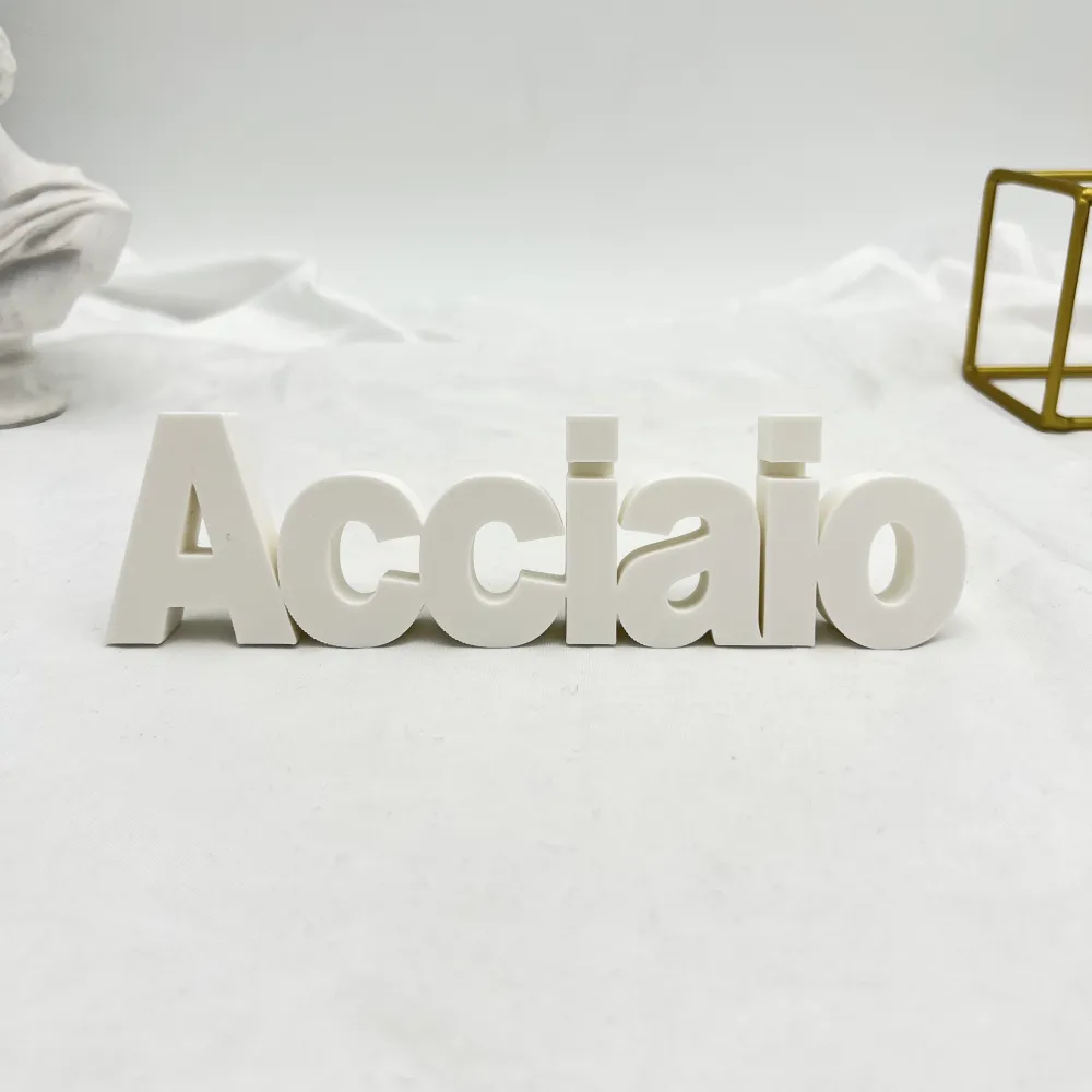 Scritta ACCIAIO (stampante 3D) - Scritta ACCIAIO