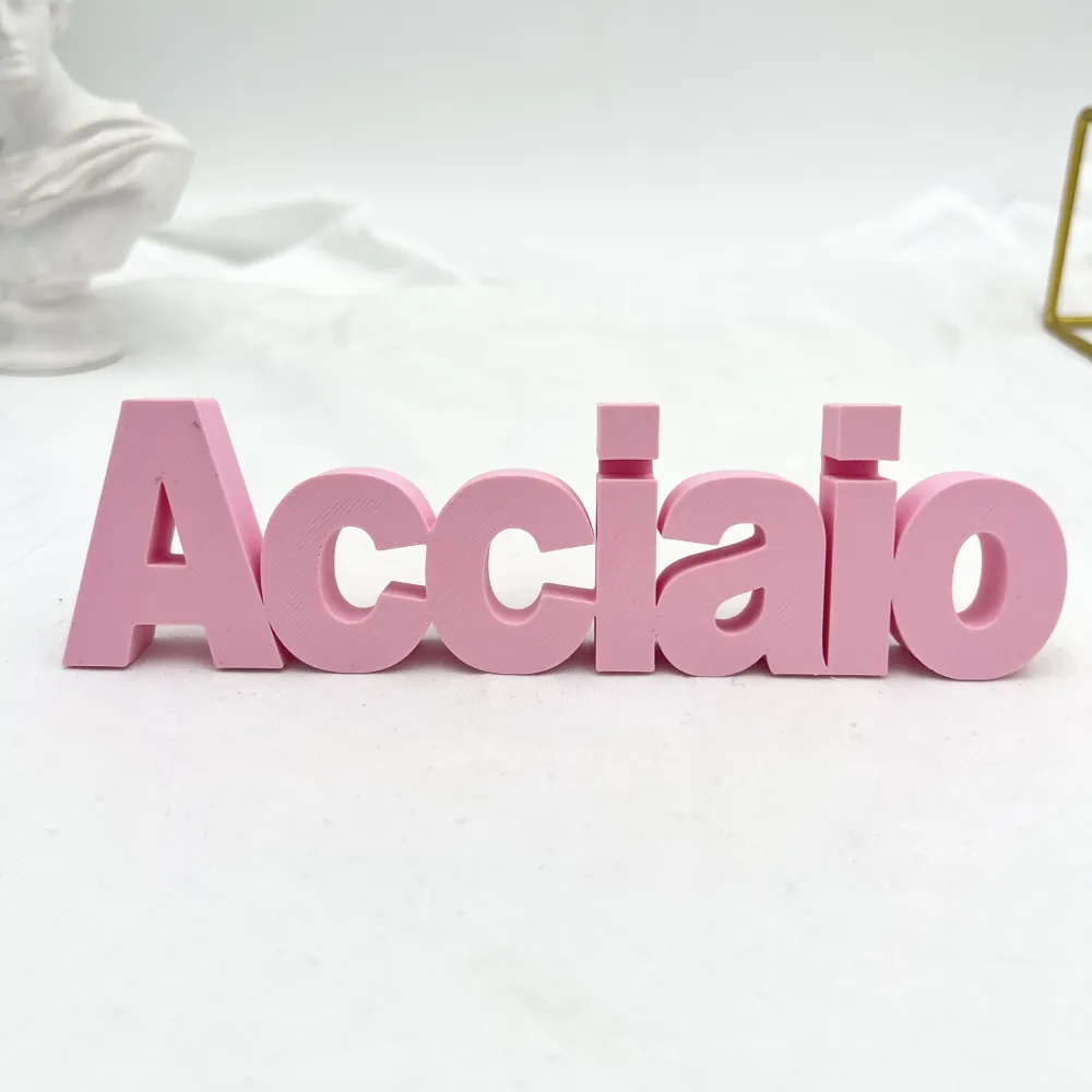 Scritta ACCIAIO (stampante 3D) - Scritta ACCIAIO