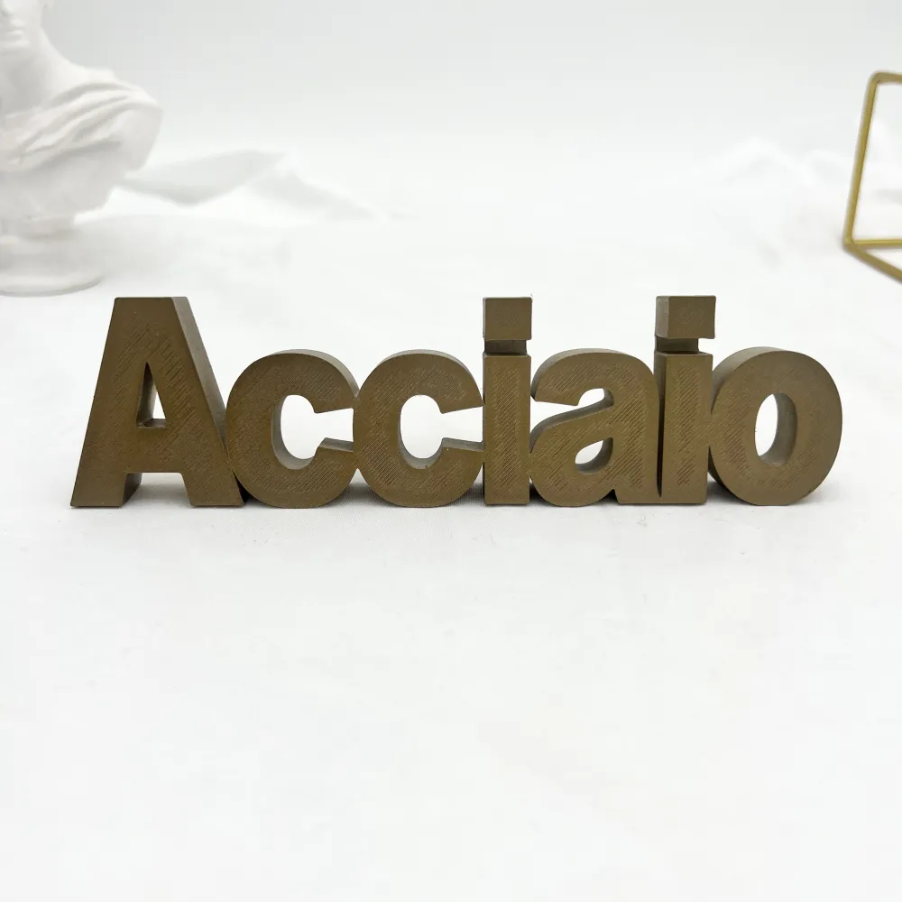 Scritta ACCIAIO (stampante 3D) - Scritta ACCIAIO
