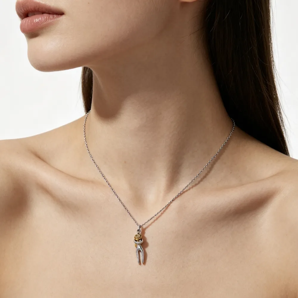Abbraccio -Collana corta in Acciaio - CL-103-AA7171N