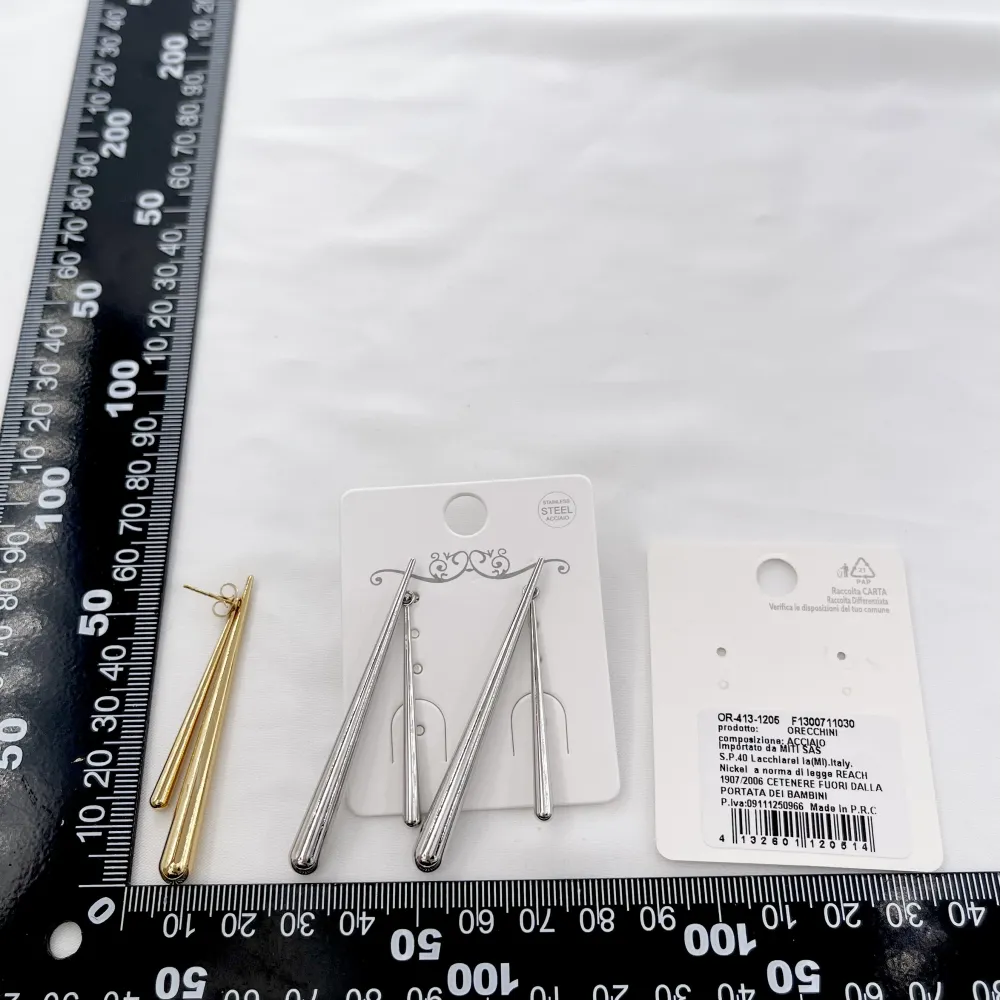 Goccia pendente-Orecchini in Acciaio - OR-413-1205