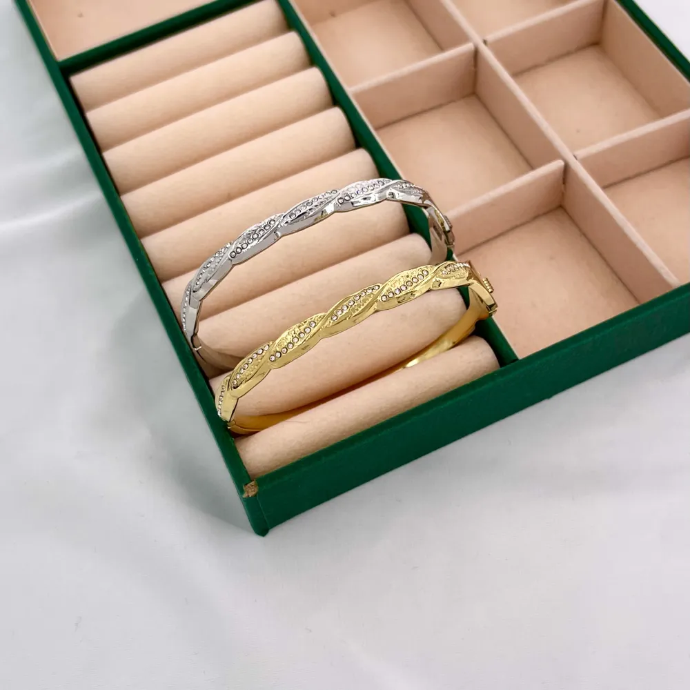 Treccia-Bracciale Rigido in Acciaio - BR-413-3162
