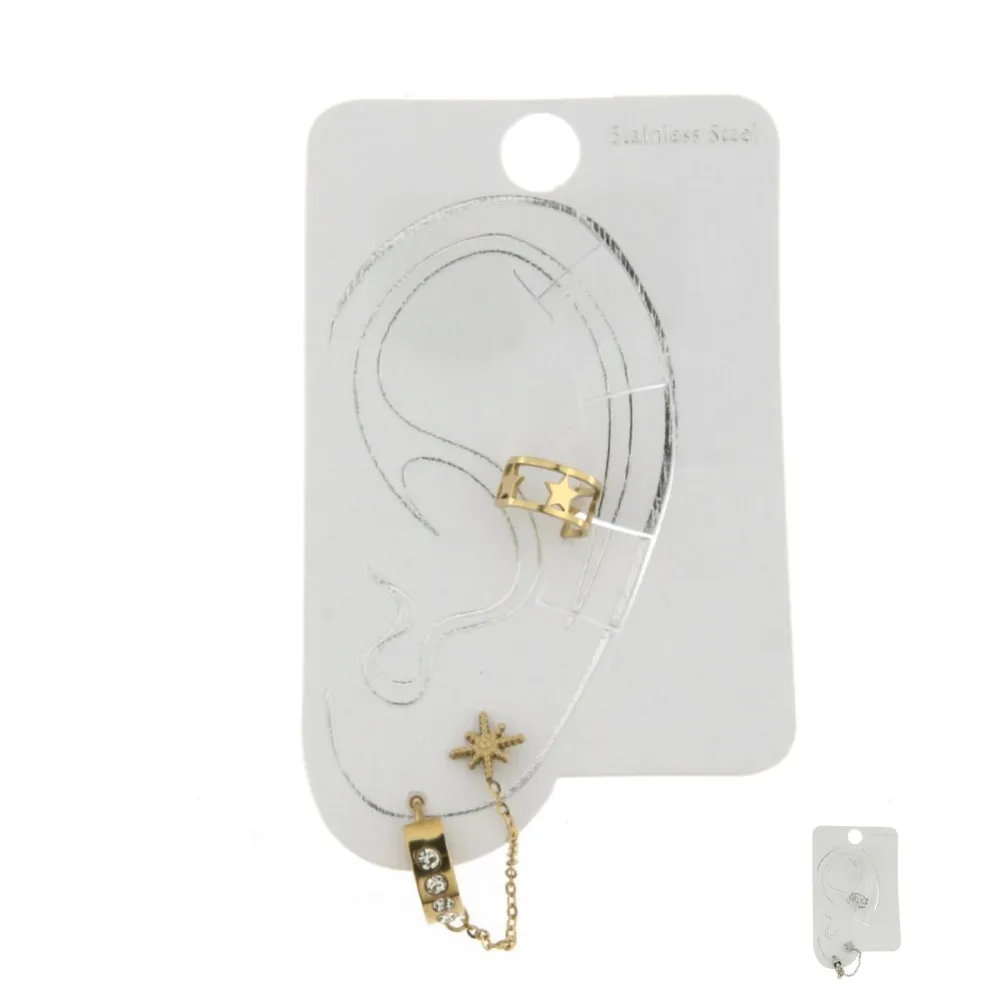 EAK6824-Stella - Set Earcuff Orecchini in Acciaio_2