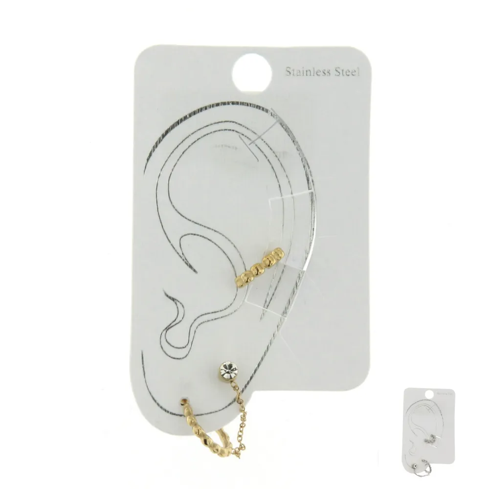 EAK6825-Cerchi - Set Earcuff Orecchini in Acciaio_2