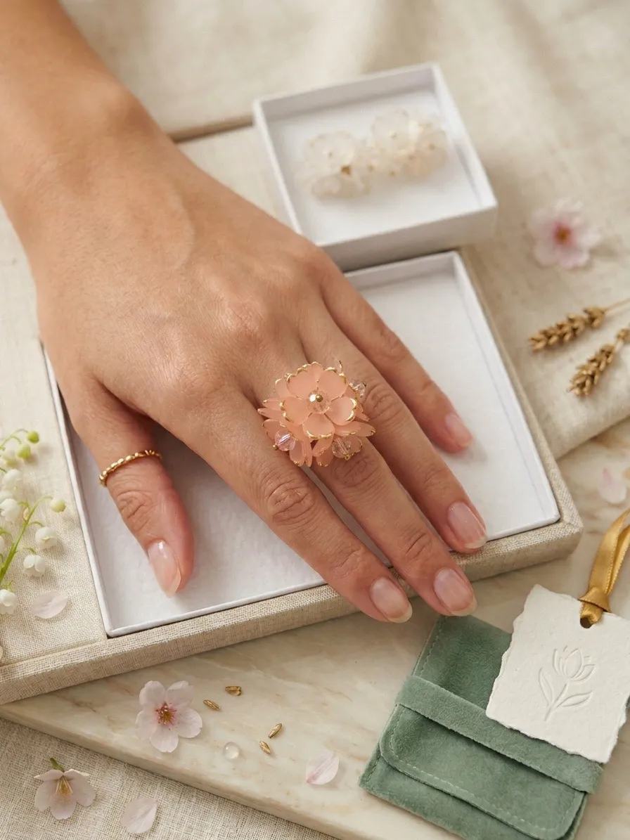 Fiori-Anello Regolabile in Acciaio 24pz (espositore incluso) - AN-732-662