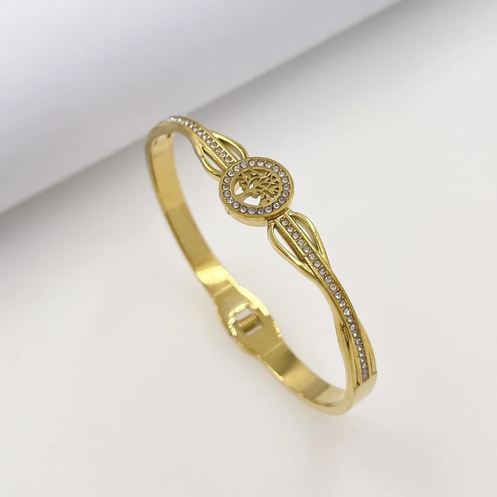 Albero della Vita -Bracciale Rigido in Acciaio - BR-413-8673
